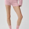 Pantaloncini Noble in misto lana e cashmere a coste - Rosa vintage