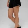 Pantaloncini “On Duty” in micro-velluto a coste – Nero