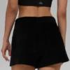 Pantaloncini “On Duty” in micro-velluto a coste – Nero