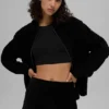 Pantaloncini “On Duty” in micro-velluto a coste – Nero