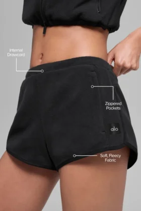 Pantaloncini Polar Fleece Retreat – Nero