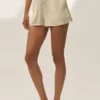 Pantaloncini Radiance in misto seta - Beige sabbia