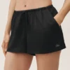 Pantaloncini Radiance in misto seta - Nero