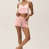Pantaloncini Radiance in misto seta - Rosa sole