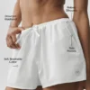 Pantaloncini Real Deal in cotone High-Waist - Bianco