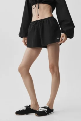 Pantaloncini Real Deal in cotone High-Waist - Nero