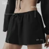 Pantaloncini Real Deal in cotone High-Waist - Nero