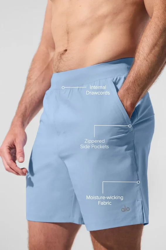 Pantaloncini Repetition da 7" - Seashell Blue