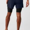 Pantaloncini Revival 2-in-1 da 5" - Blu navy/Nero