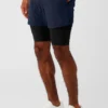 Pantaloncini Revival 2-in-1 da 5" - Blu navy/Nero