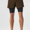 Pantaloncini Revival 2-in-1 da 5" - Espresso/Nero