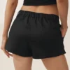 Pantaloncini Riviera a vita bassa in misto lino - Nero