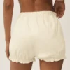 Pantaloncini Riviera Bloomer in misto lino - Beige sabbia