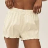 Pantaloncini Riviera Bloomer in misto lino - Beige sabbia