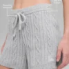 Pantaloncini Winter Bliss a maglia intrecciata - Grigio melange atletico