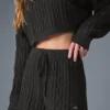 Pantaloncini Winter Bliss a maglia intrecciata - Grigio scuro melange