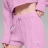 Pantaloncini Winter Bliss a maglia intrecciata - Rosa Cuore Caramella