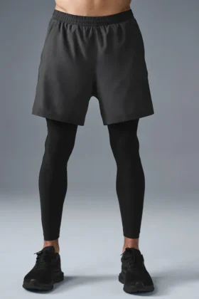 Pantaloni 2 in 1 Revival da 5" - Antracite/Nero