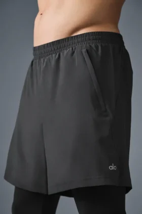 Pantaloni 2 in 1 Revival da 5″ – Antracite/Nero