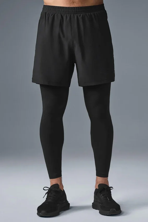 Pantaloni 2 in 1 Revival da 5" - Nero/Nero