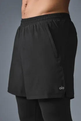 Pantaloni 2 in 1 Revival da 5″ – Nero/Nero