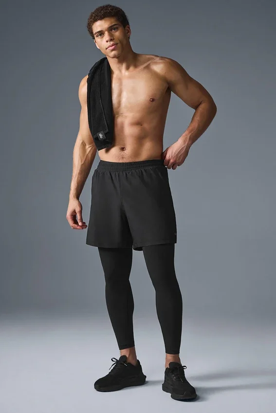Pantaloni 2 in 1 Revival da 5" - Nero/Nero