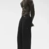 Pantaloni a gamba dritta Double Take - Nero