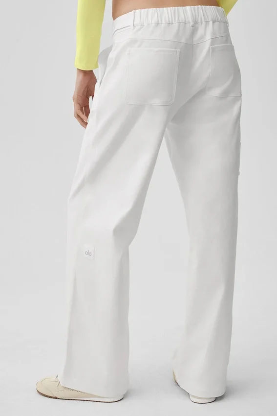 Pantaloni a gamba dritta High Road - Bianco