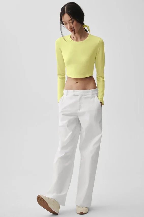Pantaloni a gamba dritta High Road - Bianco