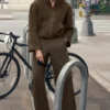 Pantaloni a gamba dritta High Road - Espresso