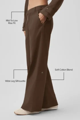 Pantaloni a gamba dritta High Road – Espresso