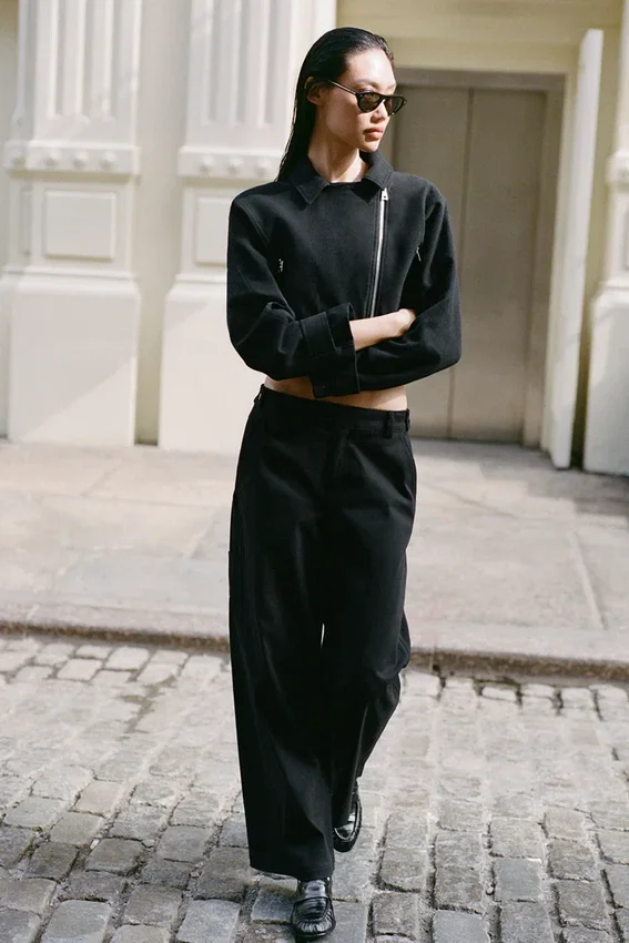 Pantaloni a gamba dritta High Road - Nero