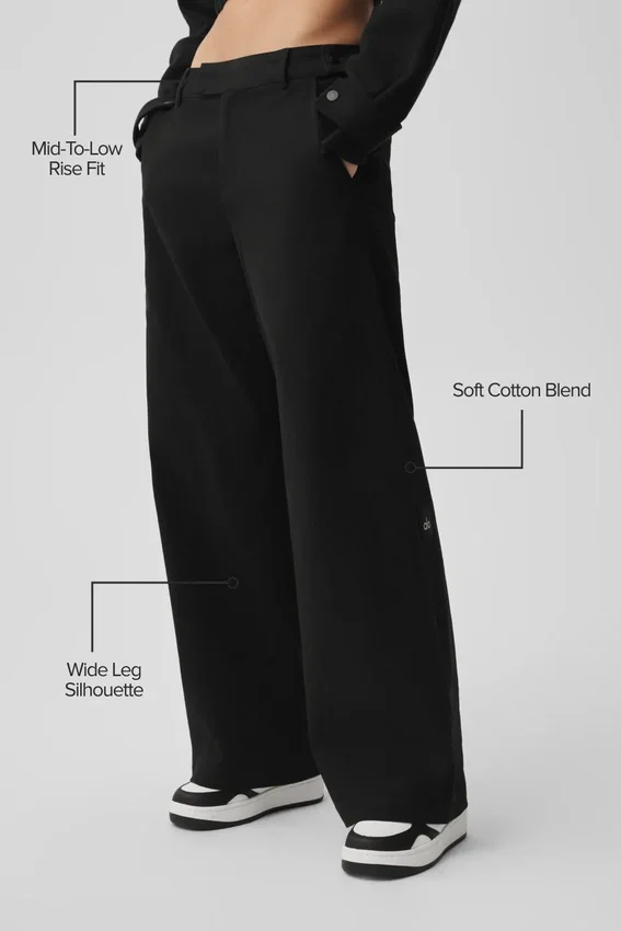 Pantaloni a gamba dritta High Road - Nero