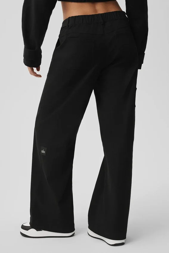 Pantaloni a gamba dritta High Road - Nero