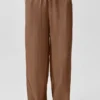 Pantaloni a gamba dritta High-Waist semi-trasparenti Golden Hour - Marrone baciato dal sole