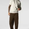 Pantaloni a gamba dritta in pelle scamosciata Edition - Espresso