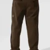 Pantaloni a gamba dritta in pelle scamosciata Edition - Espresso