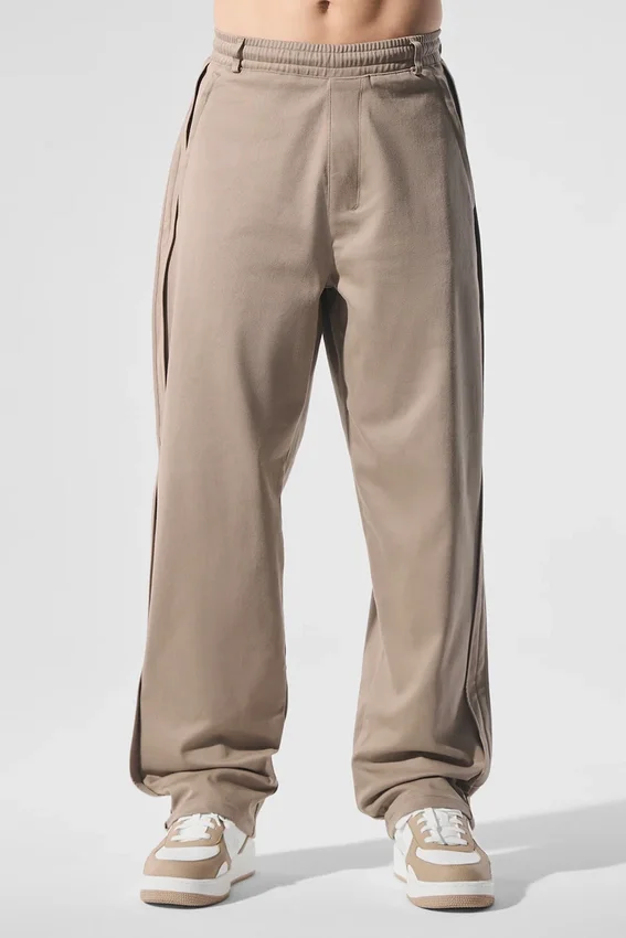Pantaloni a gamba dritta in similpelle Edition - Gravel