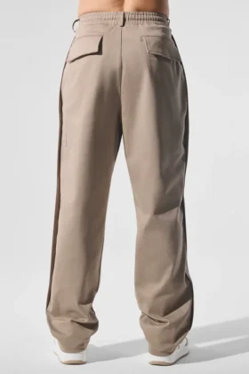 Pantaloni a gamba dritta in similpelle Edition – Gravel