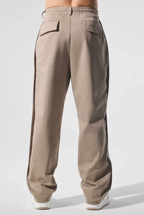 Pantaloni a gamba dritta in similpelle Edition - Gravel