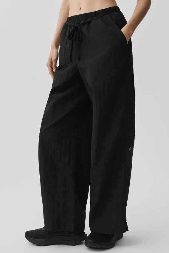 Pantaloni a gamba dritta in tessuto ripstop Electric - Nero