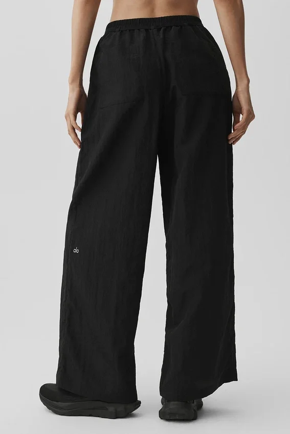 Pantaloni a gamba dritta in tessuto ripstop Electric - Nero
