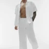 Pantaloni a gamba dritta Linen Days - Bianco