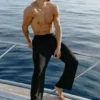 Pantaloni a gamba dritta Linen Days - Nero