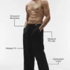 Pantaloni a gamba dritta Linen Days - Nero