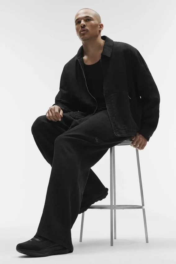 Pantaloni a gamba dritta Linen Days - Nero