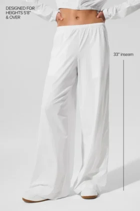 Pantaloni a gamba larga Breezy (lunghi) – Bianco