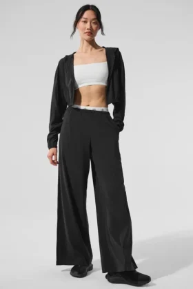 Pantaloni a gamba larga Breezy (lunghi) - Nero