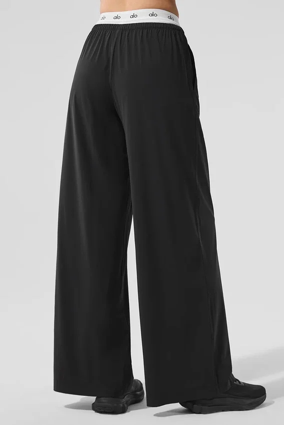 Pantaloni a gamba larga Breezy (lunghi) - Nero