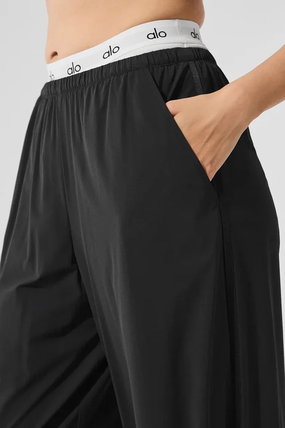 Pantaloni a gamba larga Breezy (lunghi) - Nero